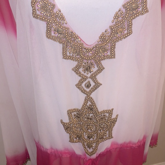 NWOT Pink Tunic Dress beach coverup - Picture 3 of 12